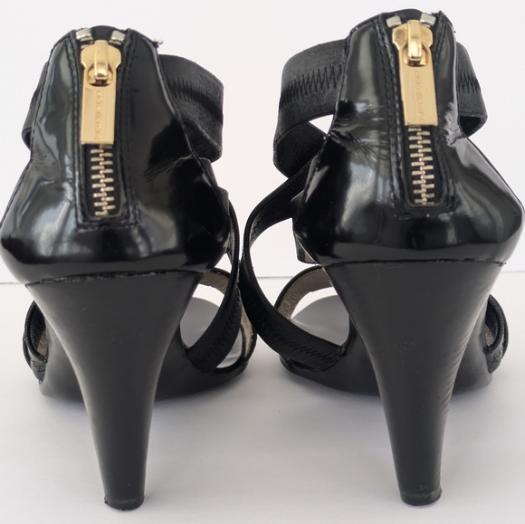 Michael Michael Kors Women's Size 9.5 Robertson Strappy Cross Strap Cone Heels - Picture 14 of 16